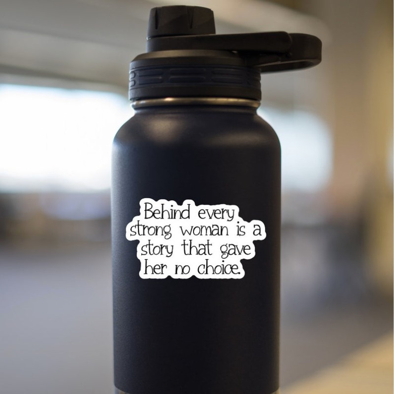 TEMU Strong Woman Sticker Waterproof Glossy Vinyl Sticker Cute Gift Tumbler Laptop Sticker Decal Water Bottle , Tumbler Decoration, Durable Decal,