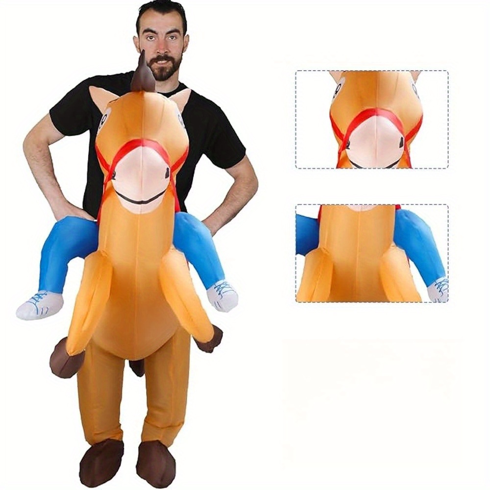 Image of 2d Flat, Cycling Jazz Horse Sculpture Inflatable Home Decoration Clothing Home Kitchen Supplies Walking Halloween Christmas New Year Celebration Decoration Cartoon Animal Party Performance Activity