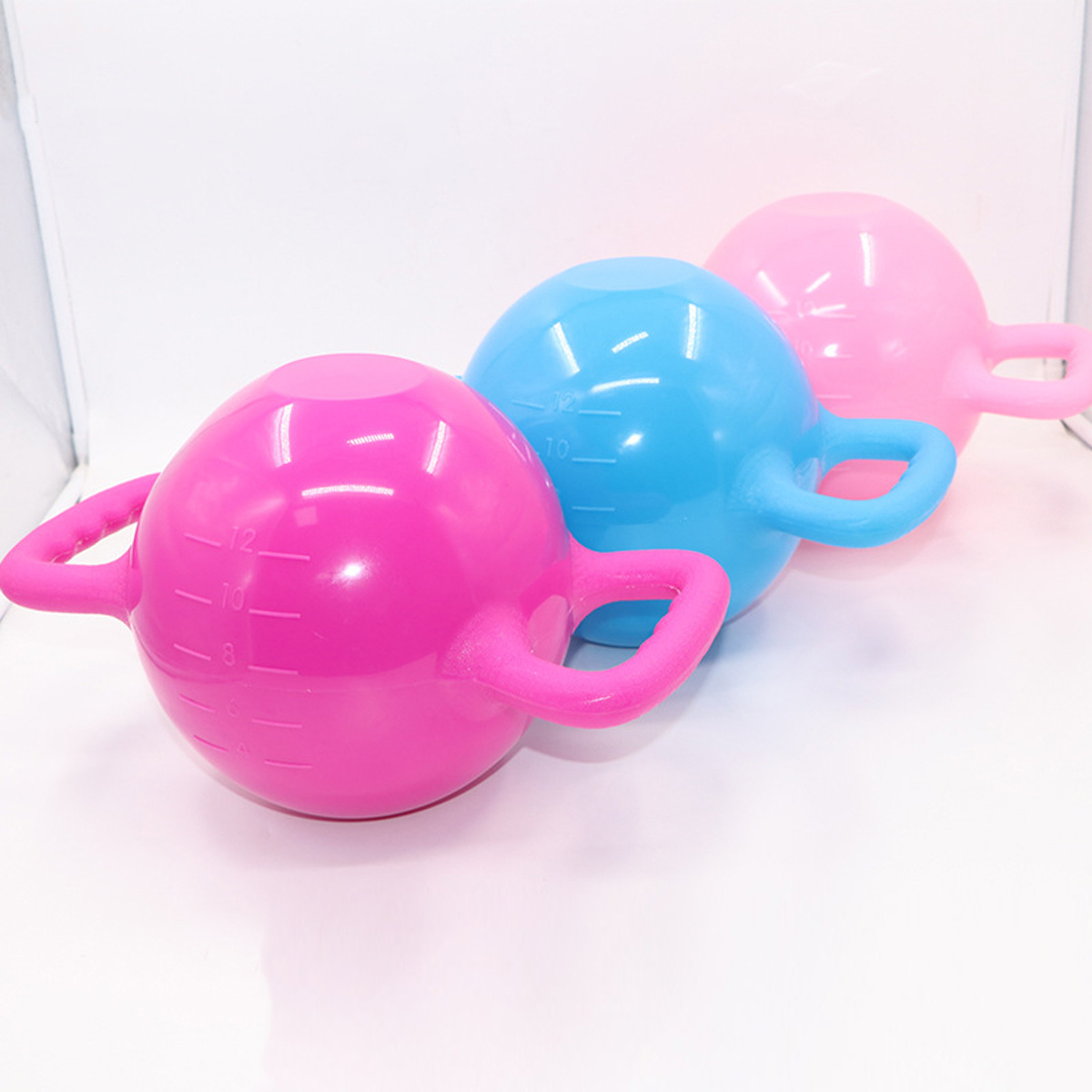 1pc Fitness Kettlebell Water Bottle - 6kg Leak-Proof, Dual-Function Yoga & Exercise Equipment, Durable PE Material, Motivational Workout Tool