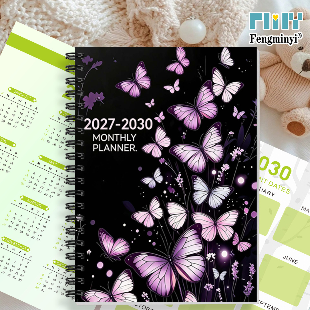 TEMU 2d Flat Planners 1pc 2027-2030 Monthly Planner, A5 Size, Gradient Inner Pages, 4-year Calendar Planner, -themed Diary, Annual Calendar Planning,