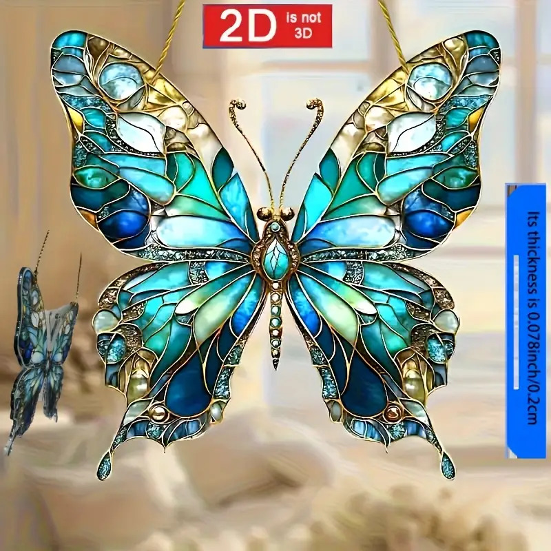 TEMU 2D Flat - Acrilica Fiat 2D - Ornamento Decorativo da Appendere alla Finestra, un Regalo Unico e per le Migliori , Inaugurazione e Natale; Non