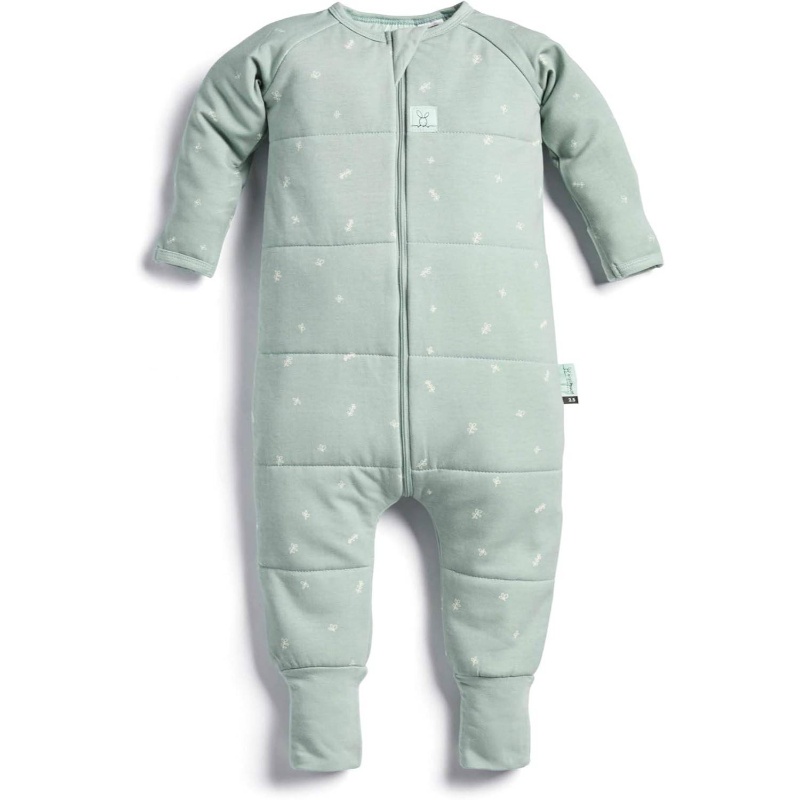 2.5 TOG Sleep Onesie - 12-36 Months Sage Print Sleeping Bag with Full-Zip Closure, Soft Breathable Fabric & Snug Fit | TOG 2.5 Thermal Rating for Infants & | Safe Sleepwear for Sensitive Light, Easy Diaper Changes & Overnight Use | Ideal for or Trav