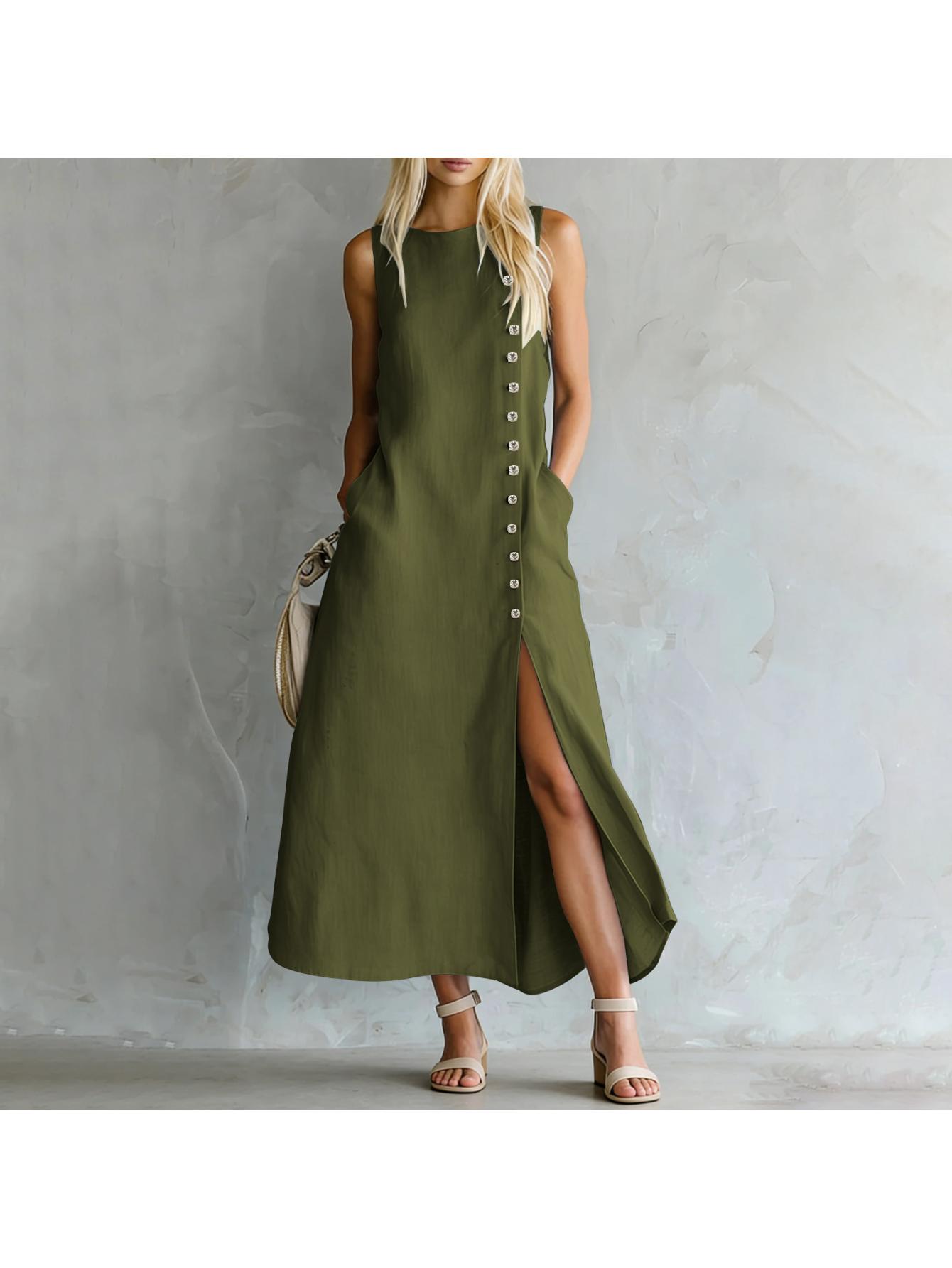 chinese dress ladies Highest Quality Linen Midi Dress Verona main image 0