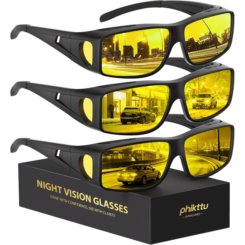 Night Vision Driving Sunglasses, High-definition Sunglasses For Men And Women, Enhancing Night Vision And