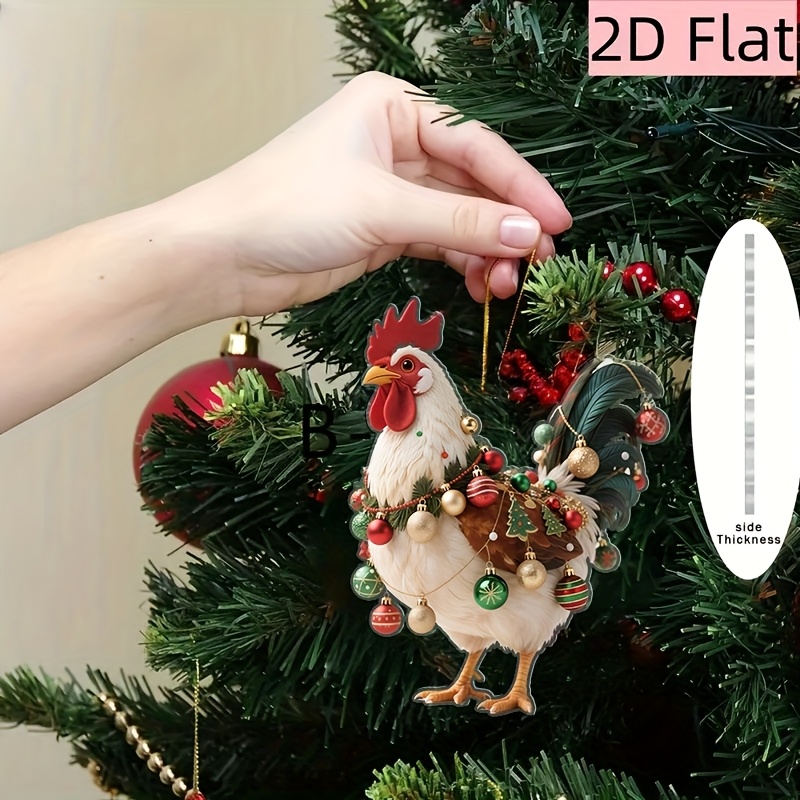 2d Flat - A 2d Acrylic Flat Piece Featuring A For Christmas, Perfect As A Decorative Pendant For Or Home, Suitable For Outdoor Use, And Does Not A Power Source