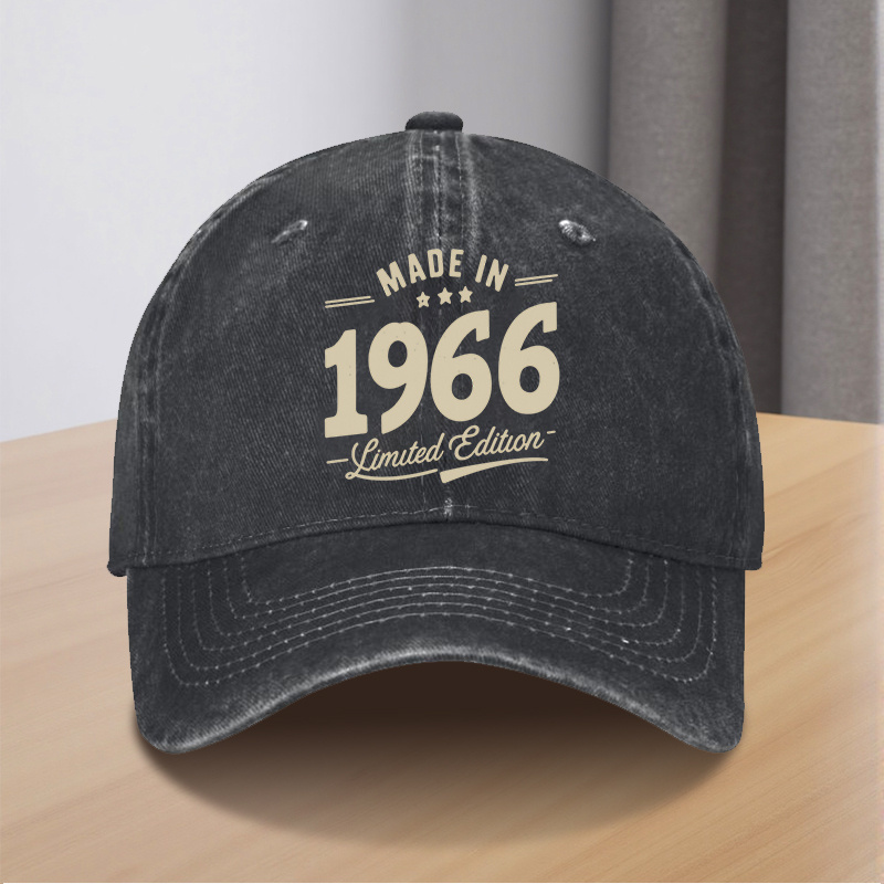 TEMU 1pc 1966 Edition Vintage Baseball Cap Suitable For , Lightweight Retro Curved Brim With Iconic 1966 Print, Unisex Cap For Outdoor Sports,