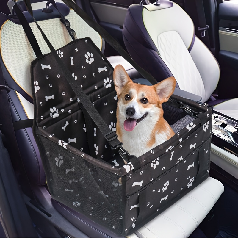 Pet Car Seat, Dog Safety Seat, Car Pet Bed, Pet Travel Supplies, Reinforced Oxford Cloth, Heightening Design, Built-In Seat Belt, Safe And Stable, Essential for Car Travel
