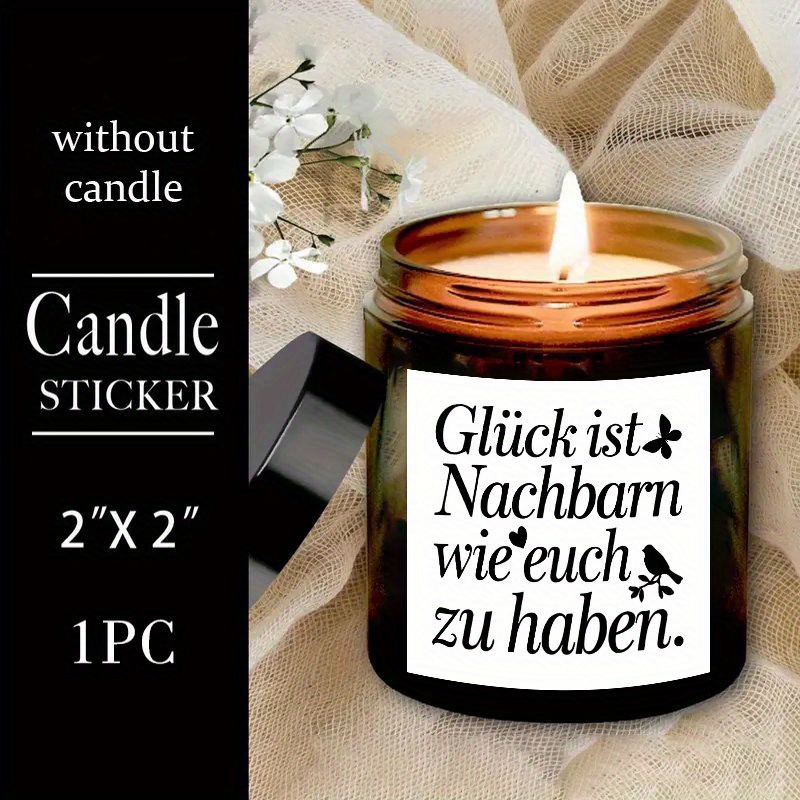 1pc 2x2 Inch, Inspirational German Sticker, " Great To Have Neighbors ", Gift Packaging Label, Jar Decoration Sticker, Fun Home Decor, Perfect Gifts For