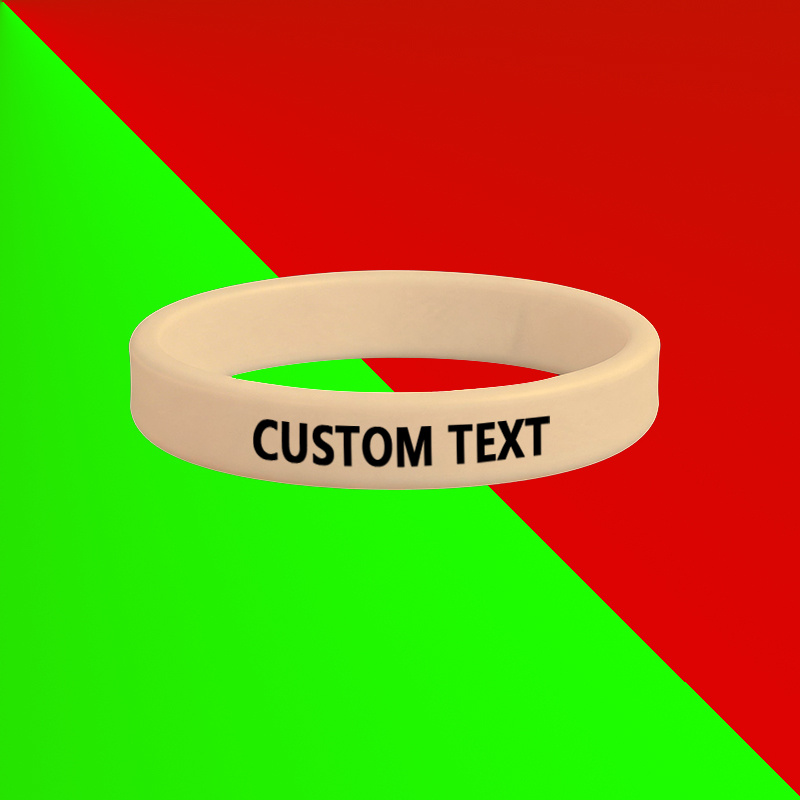 100pc Custom Glow-in-the-Dark Silicone Bracelets Set