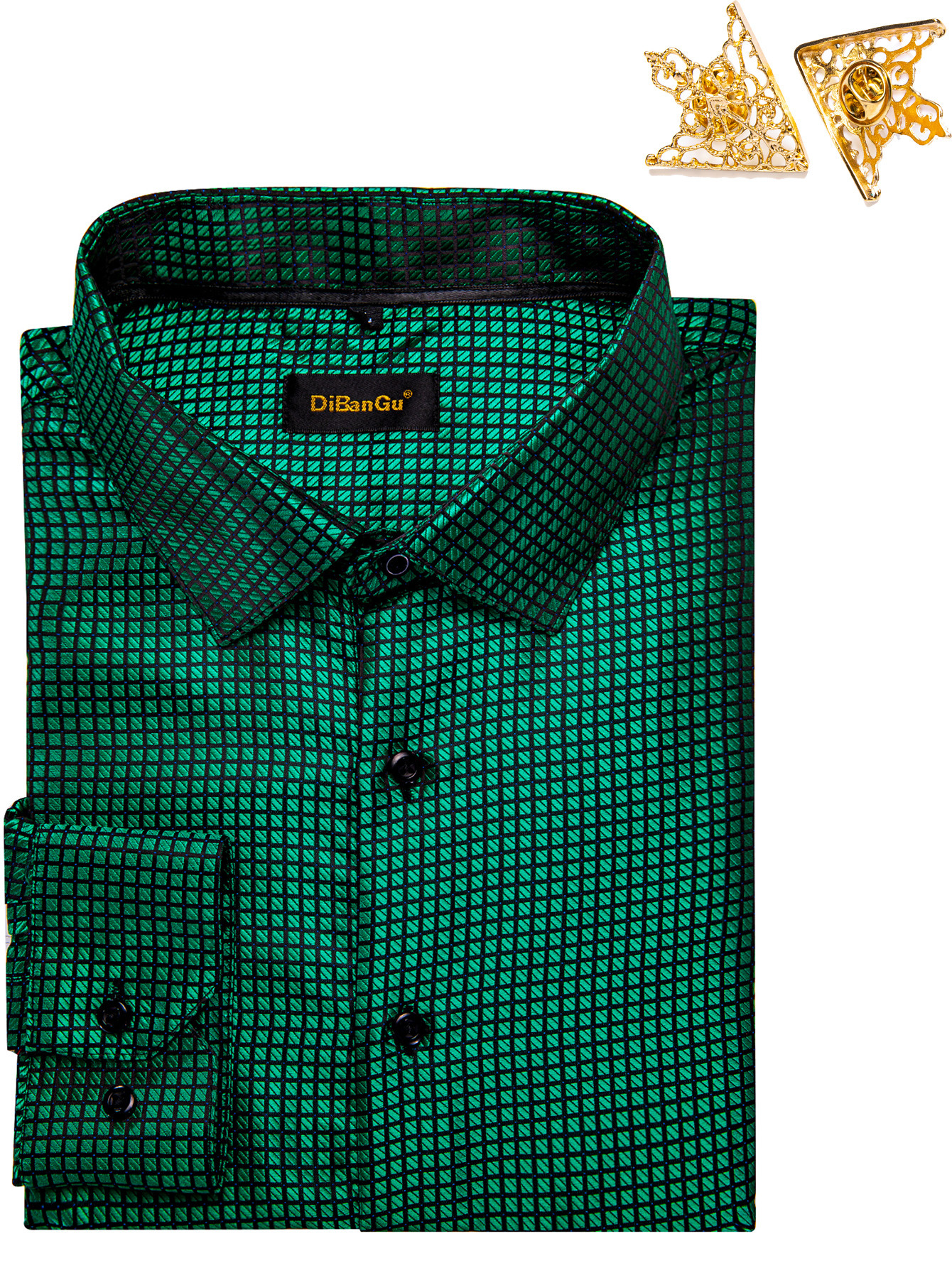 slim fit dress slacks Slim Fit Button-Down Collar Long Sleeve Shirt, Classic I Solid main image 1
