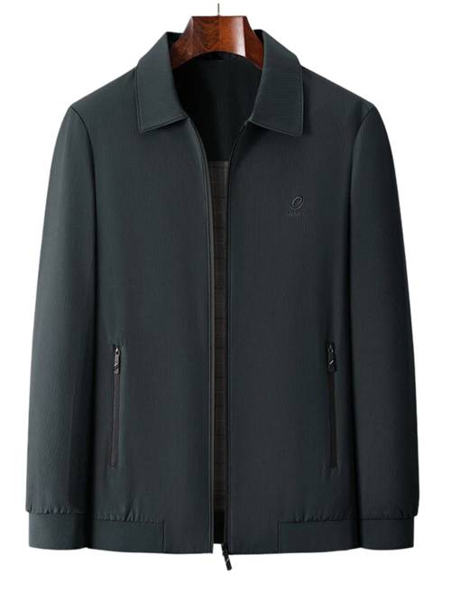 mens solid lapel business casual jacket autumn lightweight outerwear