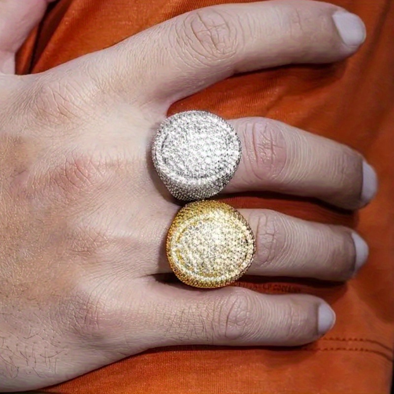 Luxury Blingbling Iced Out Micro Pave Zirconia Statement Ring