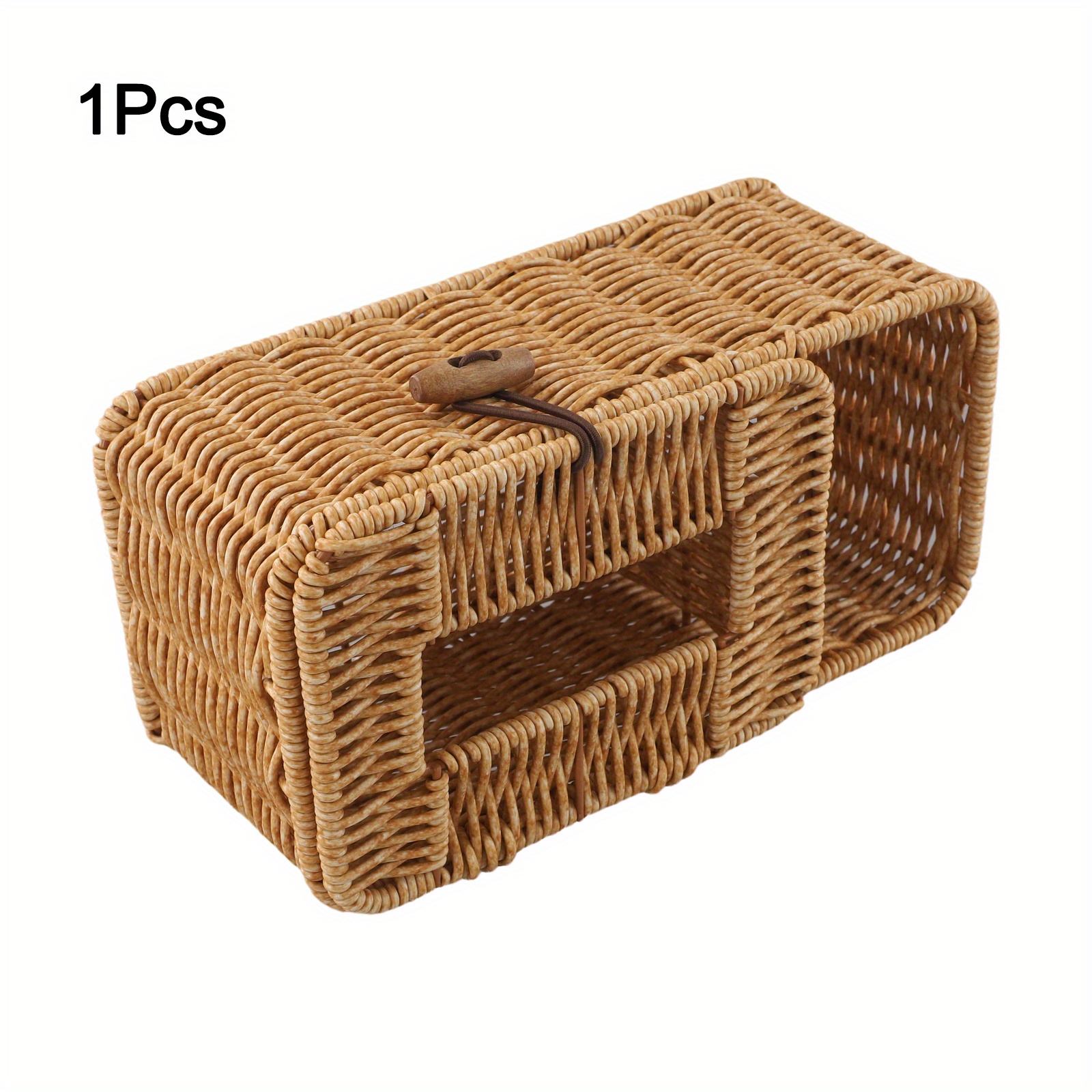   rattan tissue box holder rustic animal shaped design with brushed   natural wicker material for bathroom kitchen decor decorative holder rustic decor woven rattan bathroom decor and accessories Product details 5