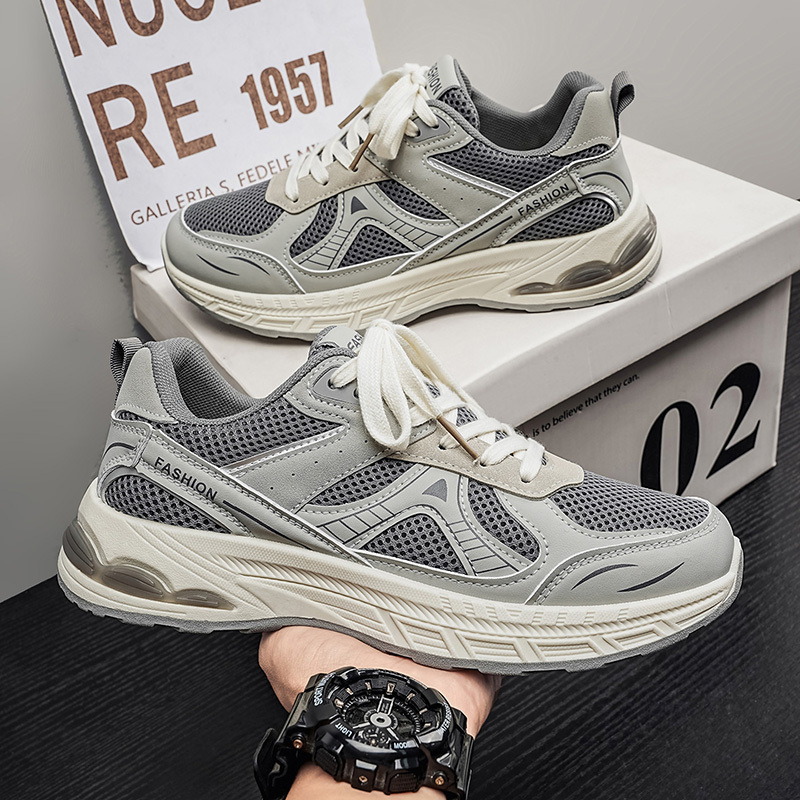 Men's Comfortable Thick Sole Athletic Training Shoes, Breathable Walking Sneakers