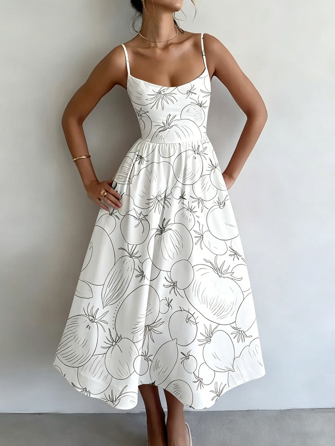 dresses for 70 year old woman Samira Dress in Ivory Fruit Cocktail