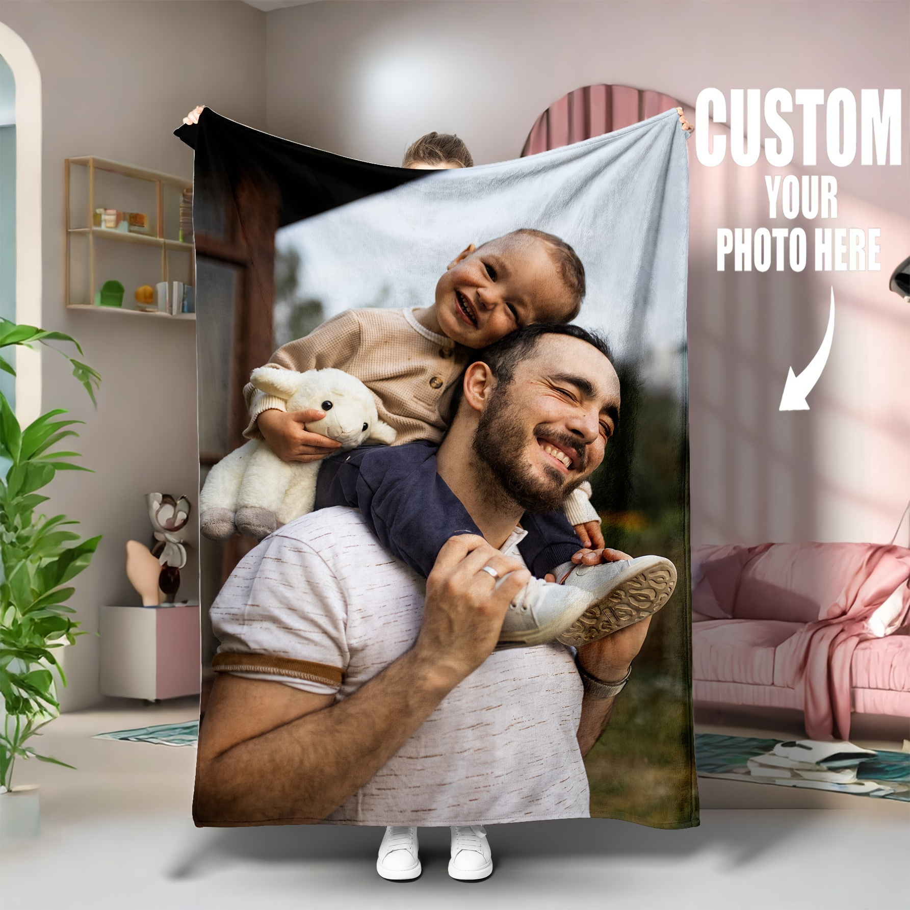 

Couverture en Personnalisée avec Photo - Polyester , Personnalisée avec Votre Photo, Numérique, Confort Toutes , Cadeau Idéal pour , Animaux & Couples, Couverture Personnalisée