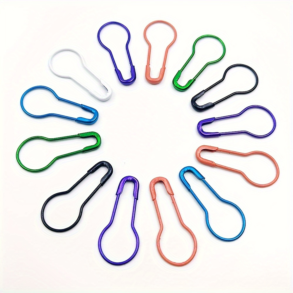 

80pcs Colorful Knitting Crochet Locking Markers - Safety Pins For Sewing, Crafts & Diy Projects - Metal Clip Accessories For Weaving & Apparel Labeling