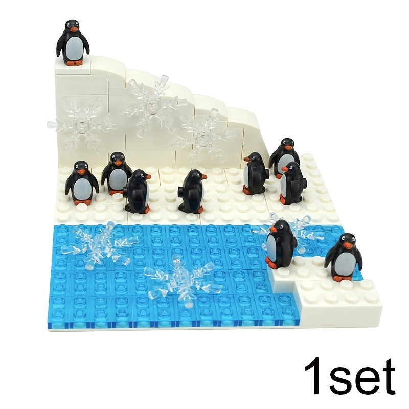 TEMU City Additions Moc Building Blocks Penguins Snowflake Classic Bricks Icy Creative Toys For Children