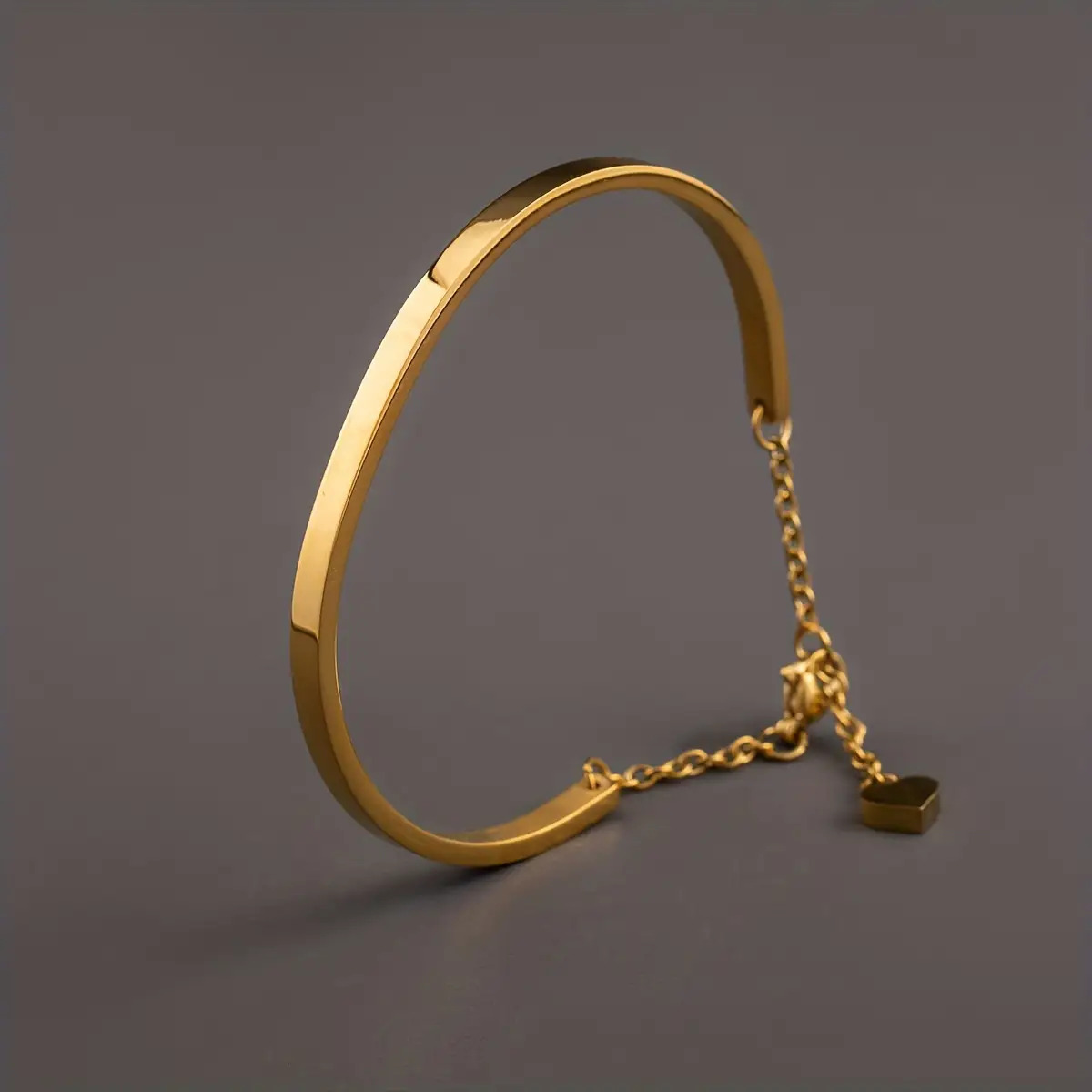 TEMU 1pc Easy 304 304 304 304 304 Acero Inoxidable 18K Chapado en Oro - Collar con Cadena y Colgante de - Joyería Unisex para , Superficie Pulida
