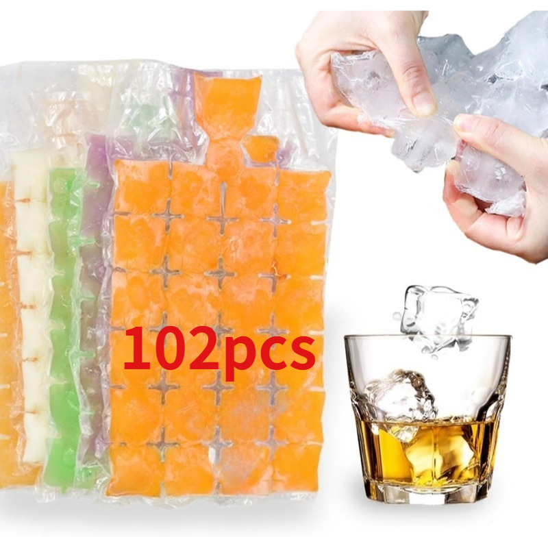 Disposable Ice Cube Trays For Freezer Ball Ice Cube Mold Ice Maker Bags With Silicone 52/102pcs