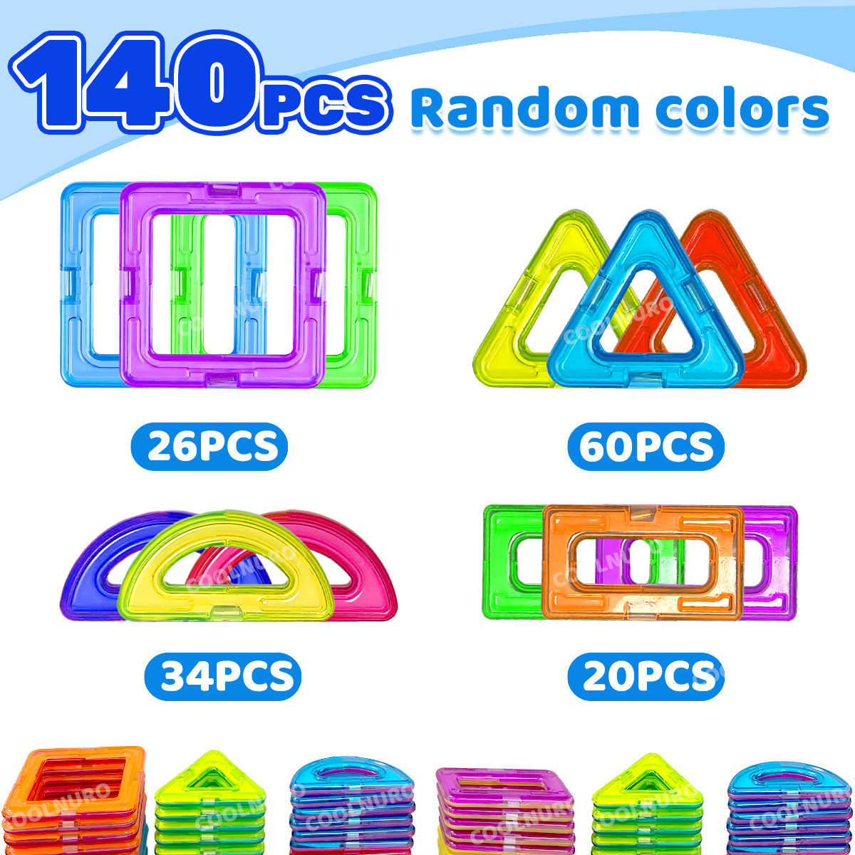 Image of Medium Size & Big Size Magnetic Toys Stem Toys Learning Educational Set Magnet Toys For Children Toys For Kids Age 3+, Playtime, Best Holiday Gifts For , Random Color