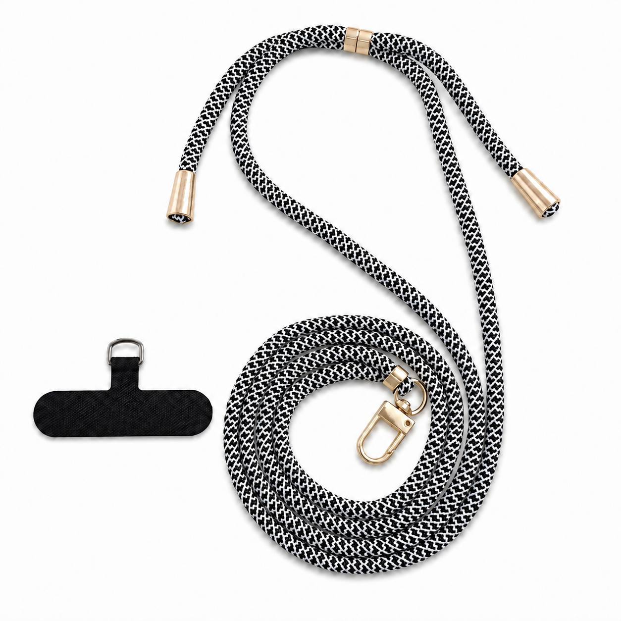 TEMU 1pc Universal Braided Phone Lanyard, Long Crossbody Neck Strap, Anti-loss Phone Chain With Metal And Phone Clip, , Suitable For Travel,
