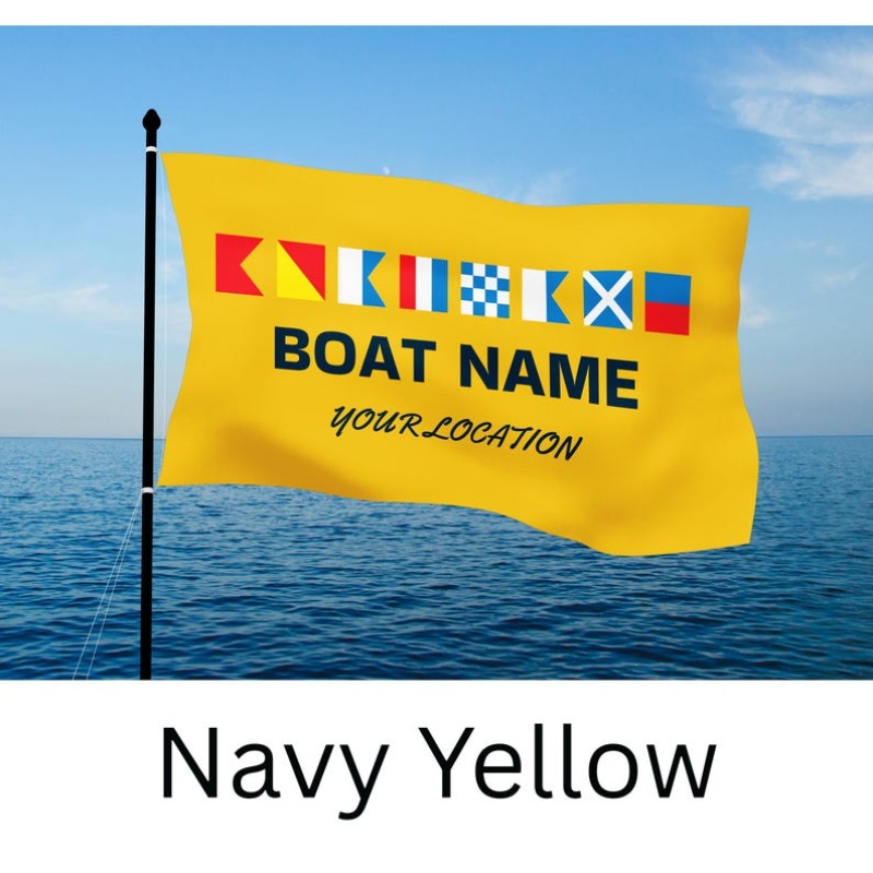 Two-Dimensional Flat Flag Designed for Boats, Custom Gift