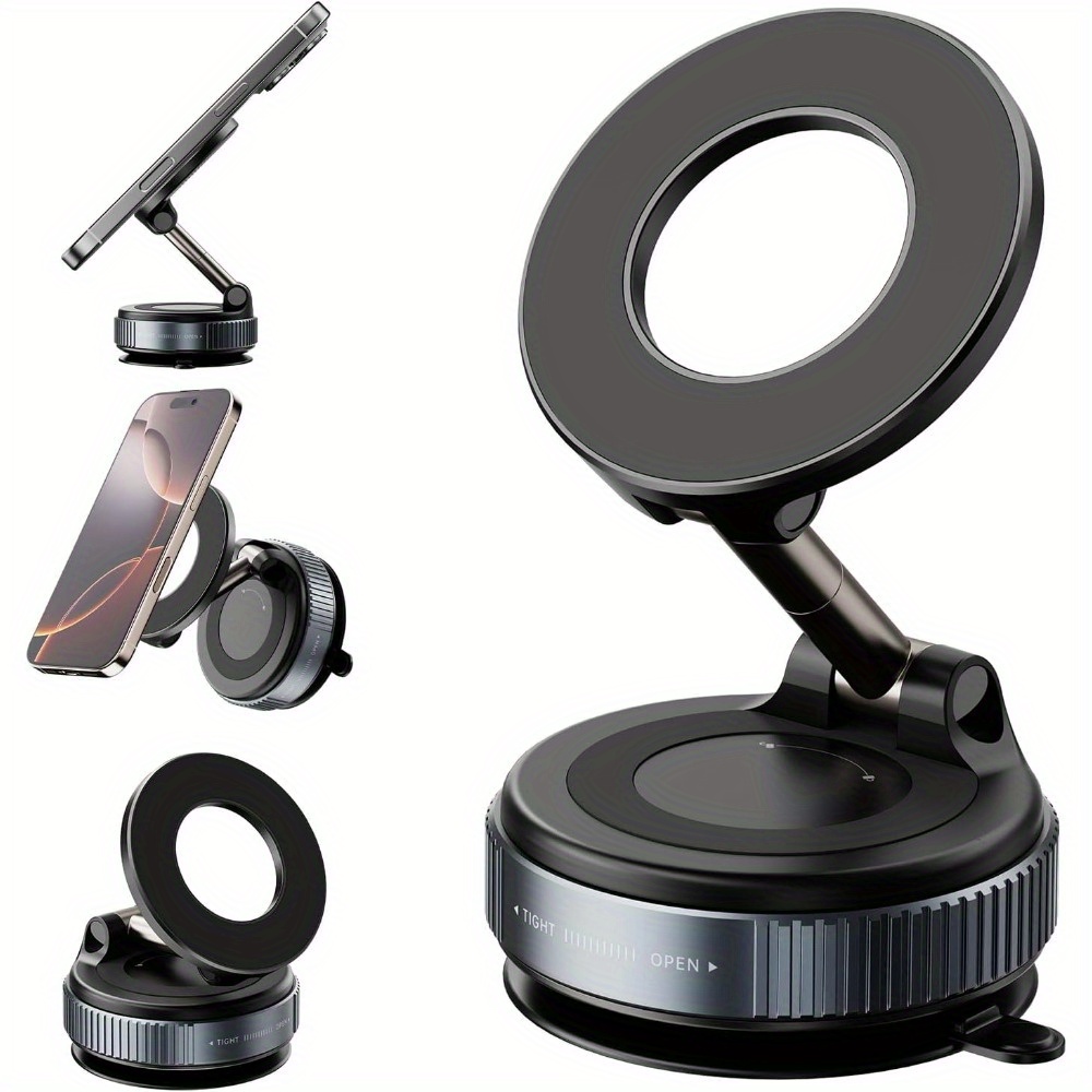 Phone Holder   Suction Cup Strongest Magnetic 360° Vacuum Phone Mount for Car, Gym,   &  s/ Car Phone Holder, Magnetic Phone Holder Grip, Phone Grip Cute, Magnetic   Phone Grip, Car Phone Grip,   Mount, Stylish Phone Grip, Sleek Phone Grip, Secure Phone Grip, Durable Holder, Phone Stand, Office Workers, Fitness Enthusiasts