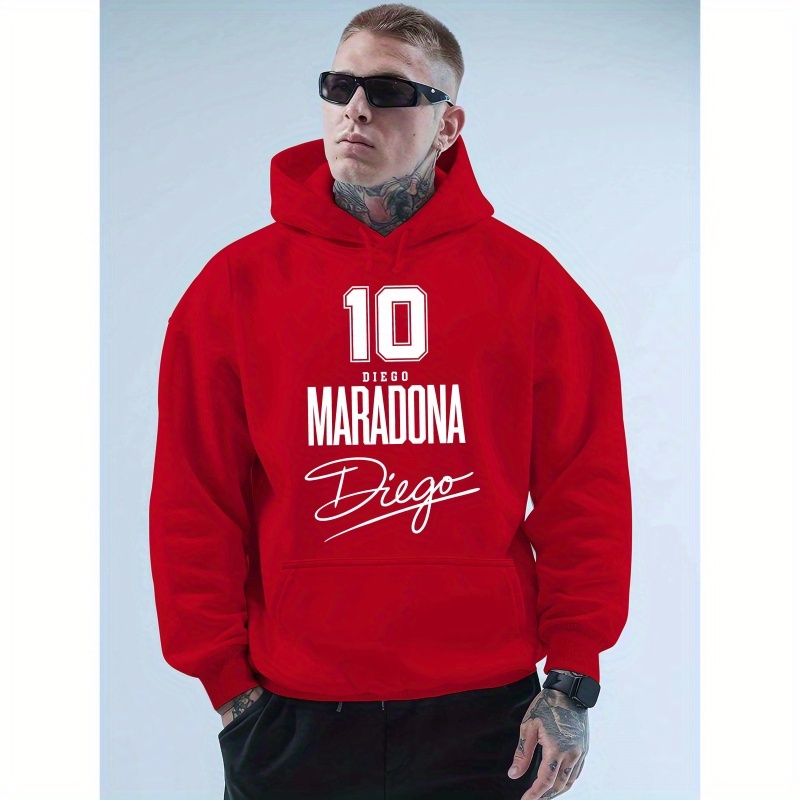 

10 Diegd Maradona Youth Autumn And Winter Plush Sweater Men's Clothing Free Hoodie Clothing Printed Top Men's Gift