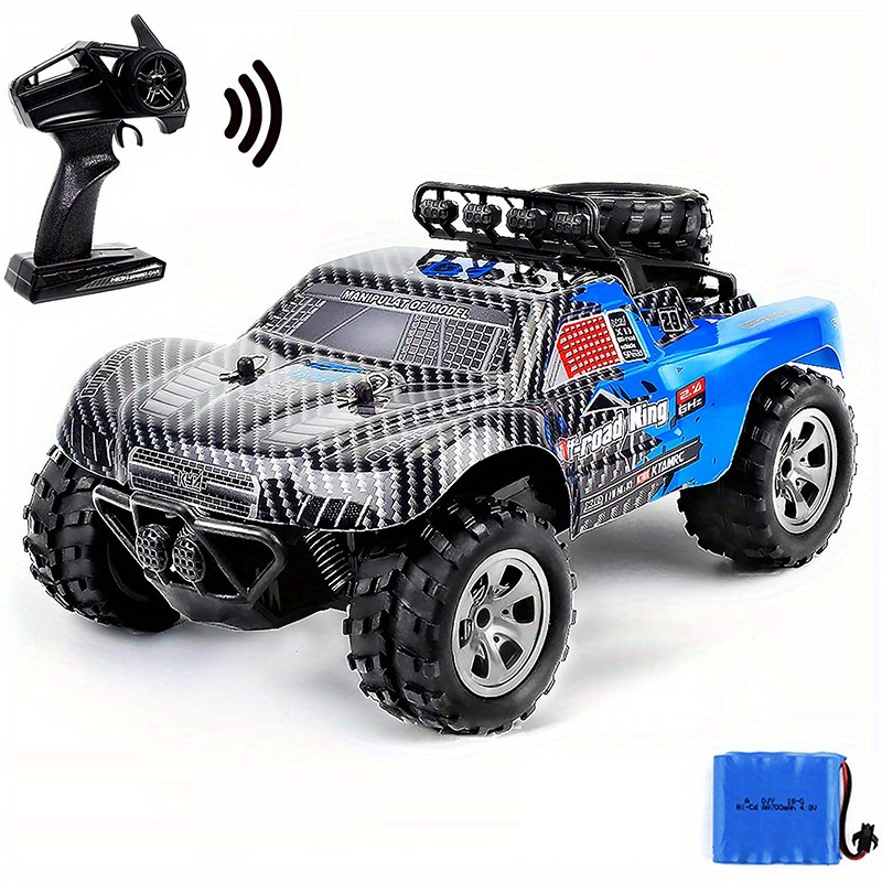 KYAMRC1:18 MPH High-Speed Off-Road RC Car - 2.4G Short Car Racing Climbing Vehicle, 4-Wheel Off-Road Design, USB Rechargeable, 4 Colors (Red/Green/Blue/White) for Outdoor Adventures, Adventure Gear, Durable Plastic Body