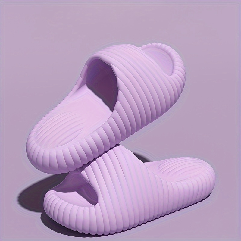 womens lightweight quick dry slip on slippers soft cushioned insoles non slip pu sole cushioning arch support for   beach bathroom poolside couples matching footwear easy clean slipper shoes beach sandals     material supportive insoles home lounging Product details 4
