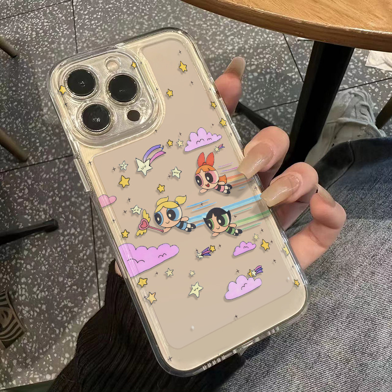 TEMU Custodia per telefono - WB 1 pz Bros Serie TPU Custodia per telefono, il tema 癡 Powerpuff Girls che tra Bros Adatta per Iphone 17 16 15 14 13 12
