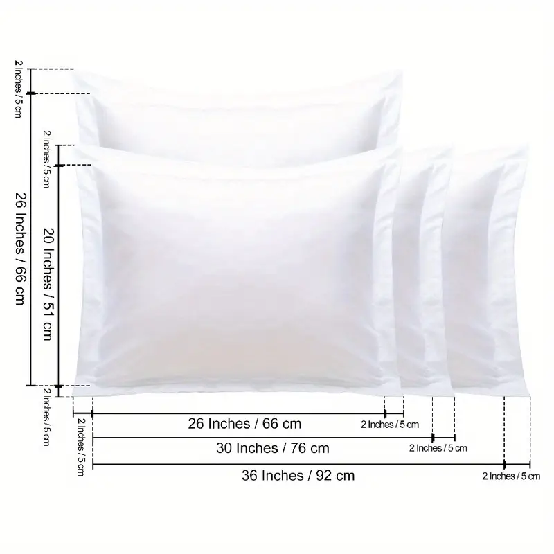 2-pack microfiber pillow shams - super soft, wrinkle & fade resistant, machine washable, solid color options (white/black/gray/navy/red/yellow) - cozy bedding accessories for home decor, gift for family, pillow covers for bed, decorative pillowcases, smooth texture fabric, durable pillowcases, bedroom essentials, , material, interior Product details 5