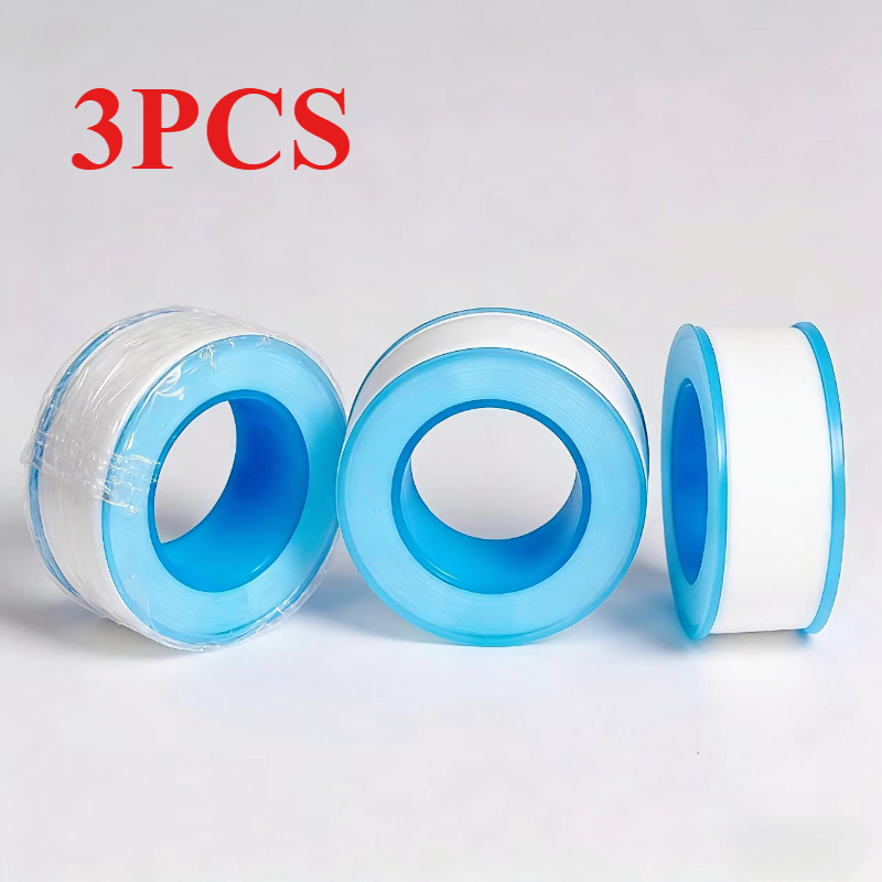 3pcs Plumbing Tapes, Ptfe Tapes, Sealing Tapes, Plumbing Tapes, Sealant Tapes, Thread Sealing Tapes, Plumbing Tape For Shower Heads, Plumbing Sealing Tapes, White