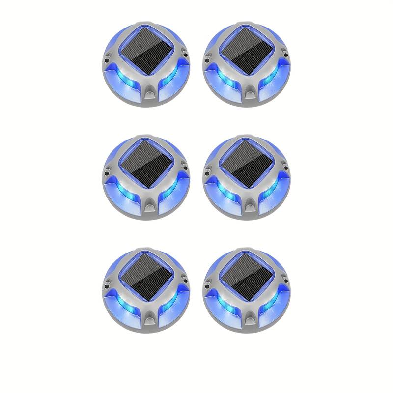 TEMU 2/4/6pcs Of Solar Lights For Driveways, Waterproof Underground Deck Lights For Outdoor Use, Pathway For Marking Driveways, Fences, Stairs, And