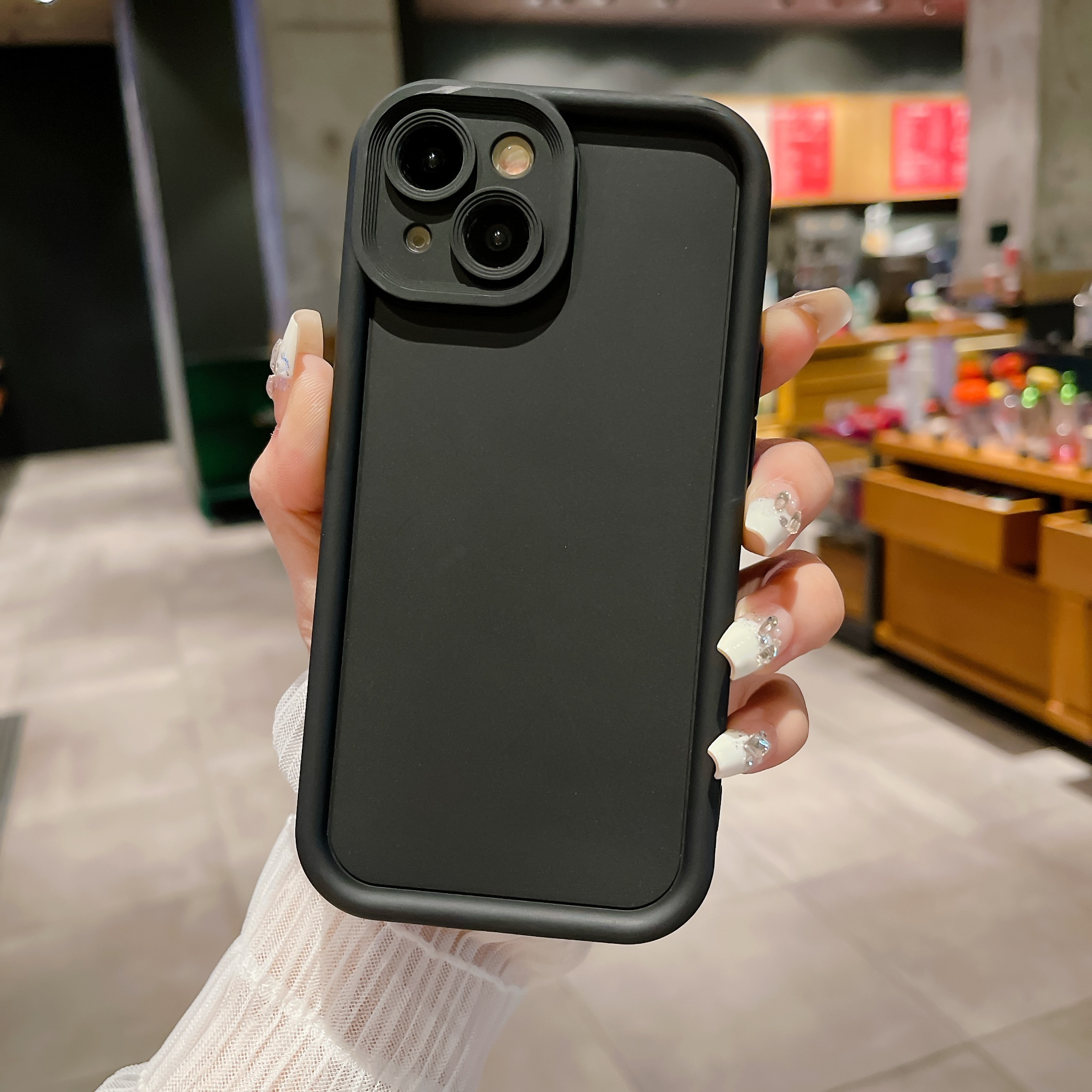 Solid Color Phone Case Compatible with iPhone X, 11, 12, 13, 14, 15 Pro Max Plus High-end Fashion Simple Style, Shockproof and Drop-resistant for Daily Use, Perfect Gift for Girlfriend or Boyfriend