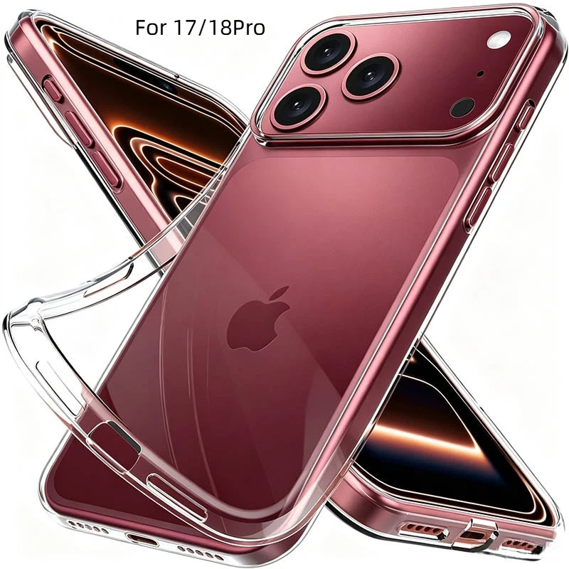 TEMU Phone Case - Suitable For Iphone 18 Pro Max Ultra-thin Transparent Phone Case. Suitable For Iphone 17 Pro Compatible With 18 Pro, For Iphone