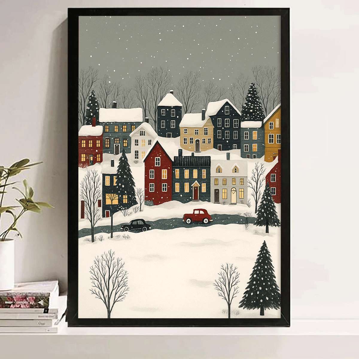 TEMU 2d Flat, 1pc 2d Flat Prints Scene Art Posters Vintage Style Wall Decor Unframed Canvas Printing Home Decoration Hanging Pictures Room Decoration