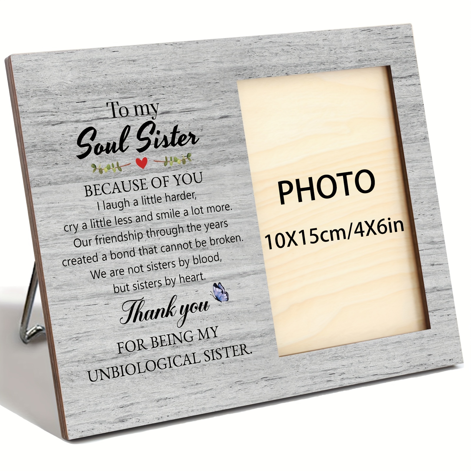 TEMU 1pc, Female Gift, Female Friendship Gift, Friendship Wooden Photo Frame Gift, For , Work , , Thank You Picture Frame 2d Flat, 2d Flat