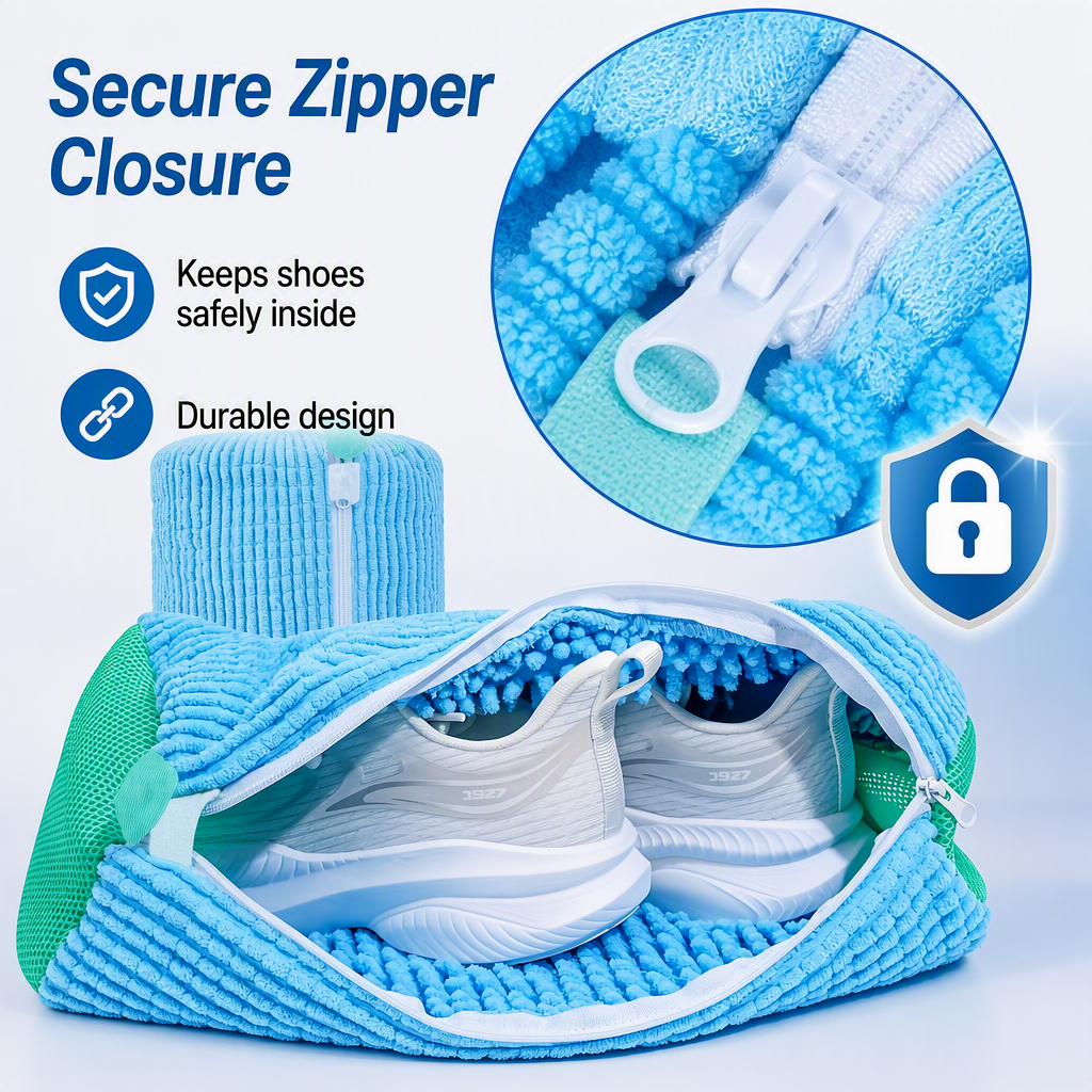 TEMU 1 sac de lavage pour chaussures : sacs pour chaussures pour machine à laver et sèche-linge, y des sacs à chaussures anti-poussière - sacs de