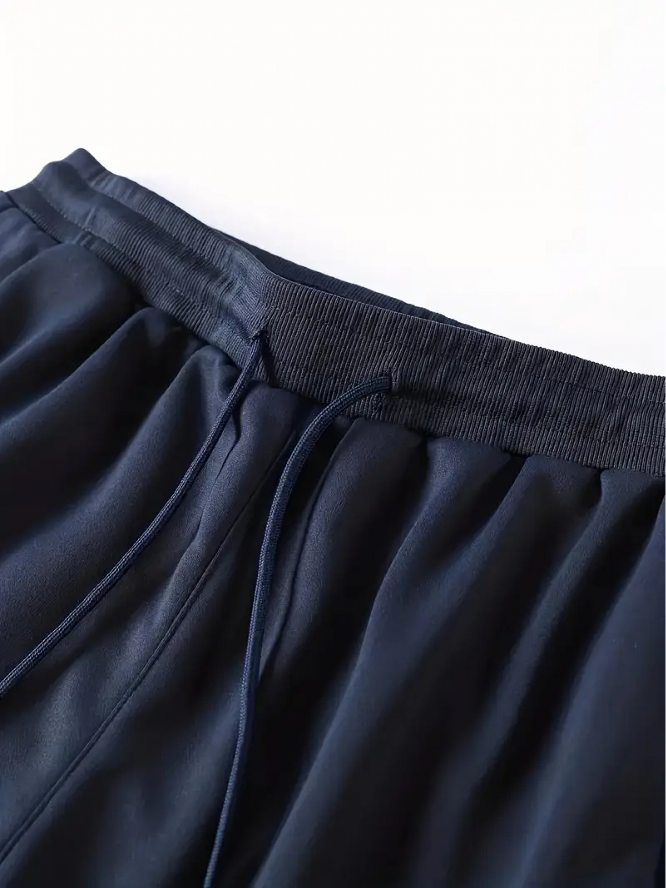 Men's 2-Tone Jogger Pants with Elastic Waist & Drawstring - Dark Green/Black/Navy Blue Gym Track Pants, White Logo Print, 100% Polyester Athletic Casual Trousers for Training, Workout & Casual Attire (Machine Washable)