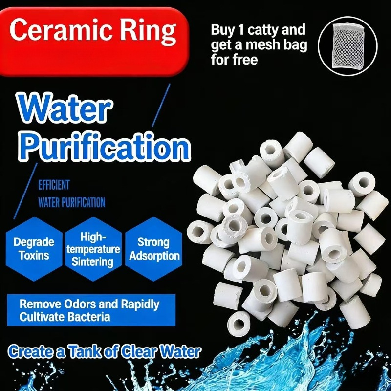 E-shop Keramik Ring Filter Medium für Aquarien | Hocheffiziente Wasserreinigung Keramikringe | Poröse Filtration | Starkes Adsorptionsfilter Medium