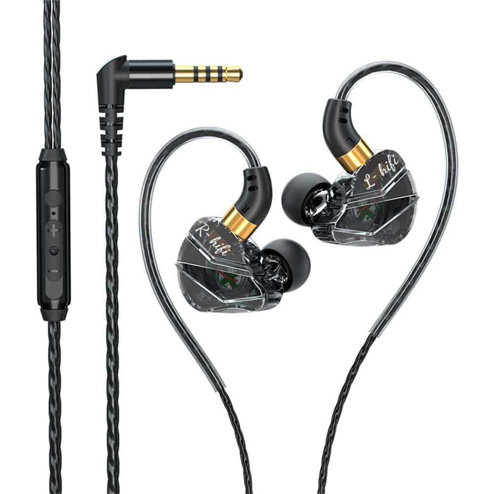 

In-ear Headphones With Volume Control, Hifi Sound Sports Earbuds, -back Earphones With Condenser Mic, 3.5mm Wire, Non-rechargeable, For Running, Compatible With Cellphones