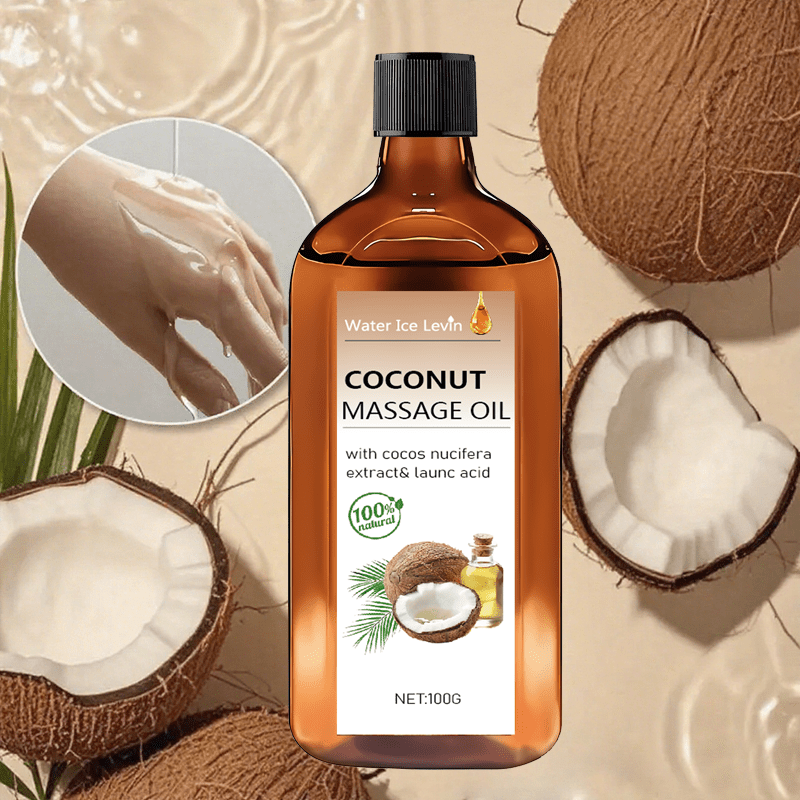 Coconut Moisture Massage Oil - Moisturizing And Hydrating, Smooth And Creamy Light Beige, Suitable for Diffusers And Humidifiers, Long-Lasting Fragrance, Suitable for Face, Body Relaxation, Massage And Light Beige And Hair Care