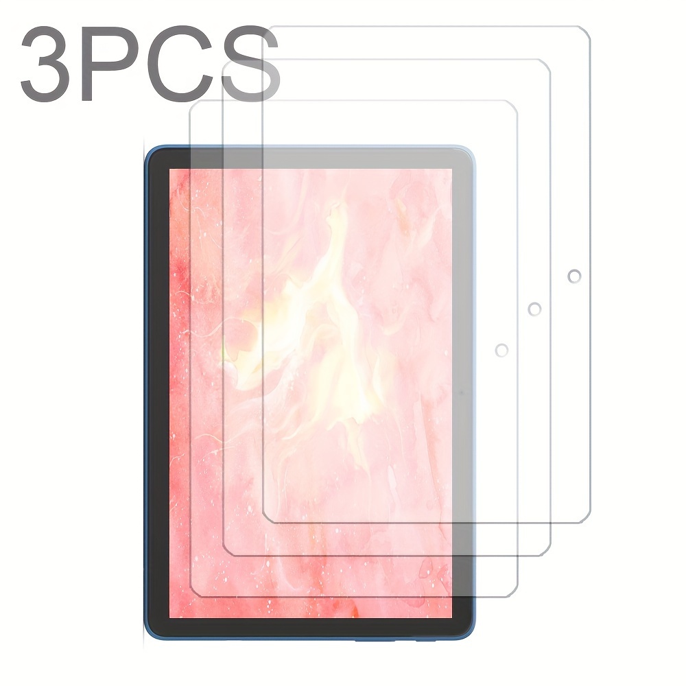 TEMU 3 Tempered Glass Screen Protectors Suitable For Fire Hd 10 2023 10.1 Tablet, Hd 10 2021/ 11/hd 8 2020&2022/fire 7 2022, High-definition Hardness