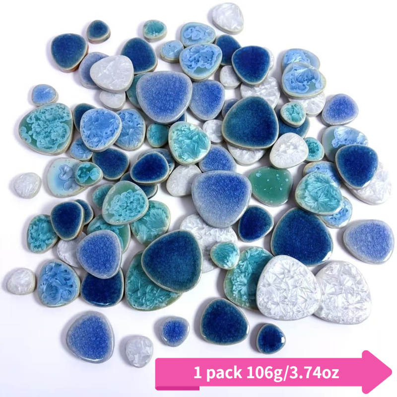 TEMU Nuovo Kit Mosaico con Rotto, Disponibile in Confezioni da 106G/206G, Materiali per Piastrelle Mosaico in Dimensioni, Articoli in Vetro Fusibile