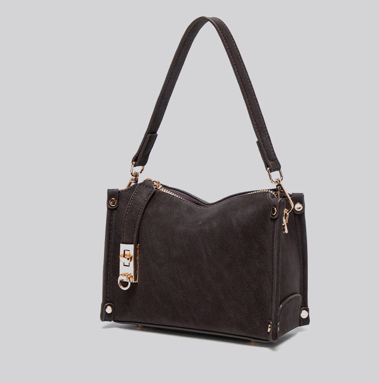 Retro Cowhide Texture Crossbody Bag For Women Casual Tote Bag_voghion.com
