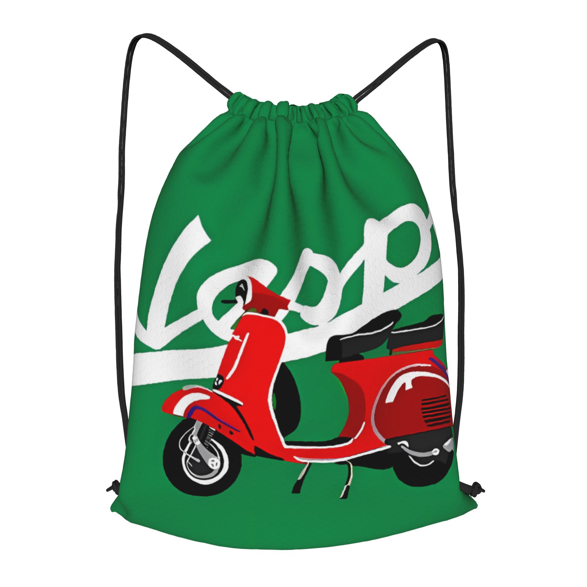 TEMU a sacca minimalista con coulisse a tema moto italiana per uscite veloci e uso , facile da trasportare, facile da abbinare, facile da amare