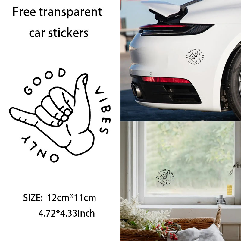 TEMU Good - Pegatinas de Positivos para Campistas, Furgonetas, Tablas de Surf y Autocaravanas - Decoración Adhesiva Estática Sin Residuos -