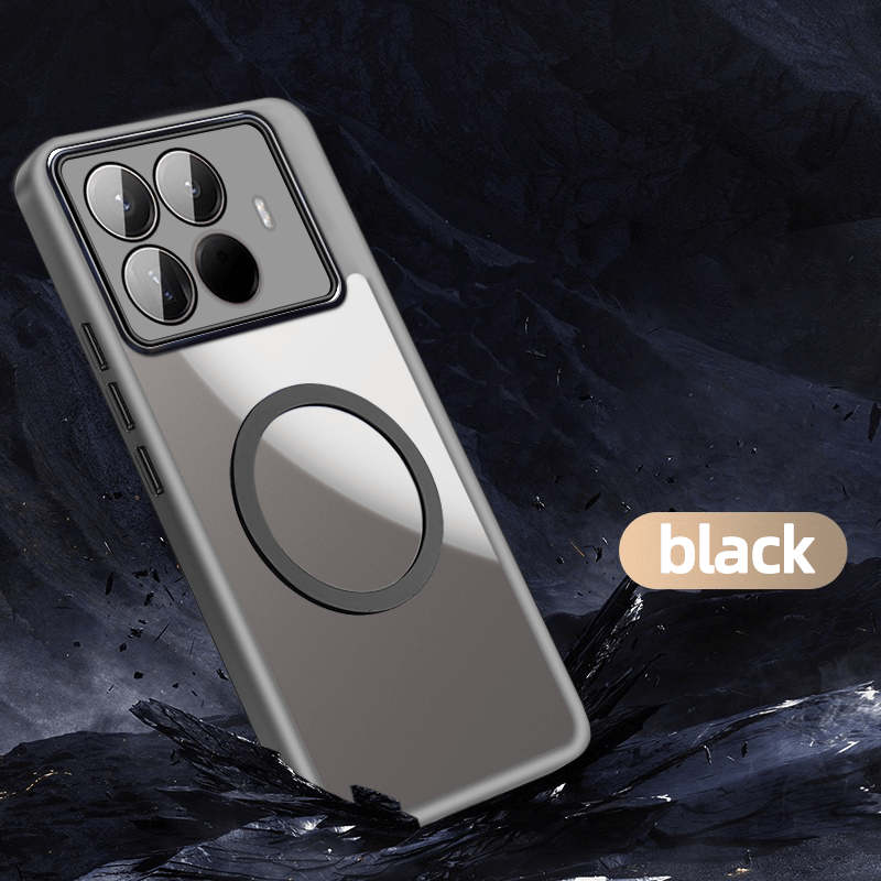 TEMU Phone Case: Compatible With Xiaomi 15t Pro 5g Shockproof Phone Case Magnetic Casing Semi-transparent Tpu Cover Camera Lens Protection Slim Thin